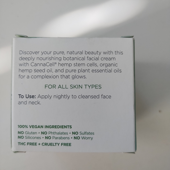 Andalou Naturals CannaCell Dreamy Face Night Cream with Hemp Seed Oil, 1.7oz - Picture 3 of 3